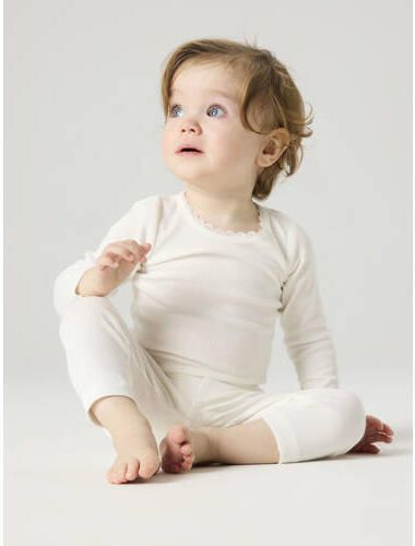 NAME IT BABY skinny babybroek Legging Wit Stretchkatoen - Foto 3