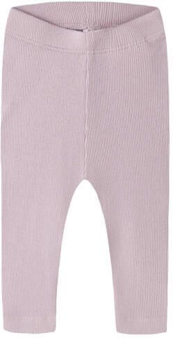 NAME IT BABY skinny babybroek lichtroze Legging Paars Stretchkatoen