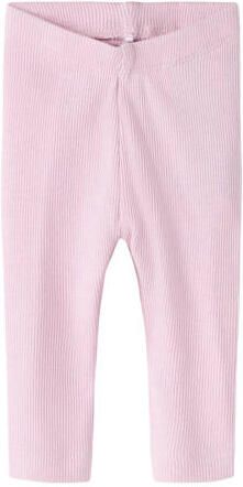 NAME IT BABY skinny babybroek roze Legging Stretchkatoen