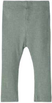 Name it BABY skinny broek NBNKAB zachtgroen melange Legging Katoen 110