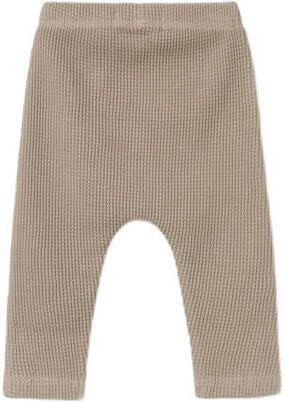 Name it BABY skinny broek NBNWAFFE van katoen beige Effen 80 - Foto 3
