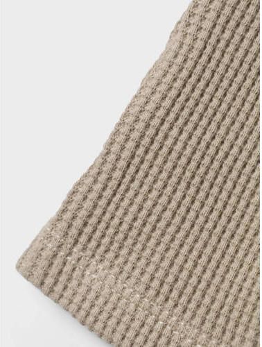 Name it BABY skinny broek NBNWAFFE van katoen beige Effen 80