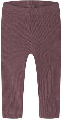 NAME IT BABY skinny legging paars Stretchkatoen Effen