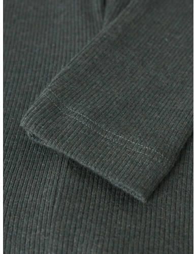 NAME IT BABY skinny regular waist babybroek rib gebreid Legging Groen Stretchkatoen - Foto 2
