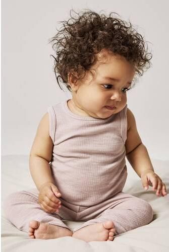 NAME IT BABY slim babybroek met wol Paars Gemêleerd - Foto 2