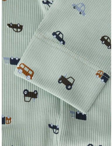 NAME IT BABY slim fit gebreide legging met print groen Broek Jongens Stretchkatoen - Foto 2