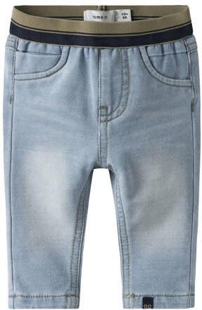NAME IT BABY slim fit jeans light blue denim Blauw Jongens Katoen Effen