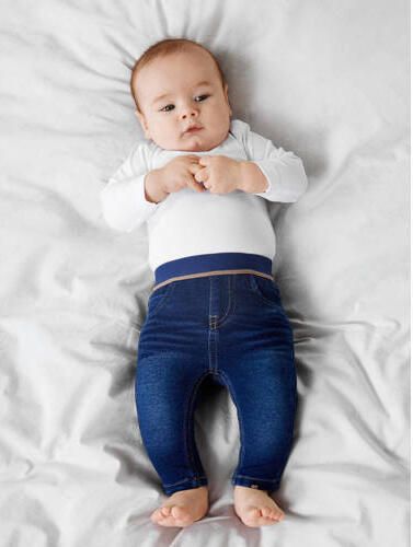 Name it BABY slim fit jeans NBMSILAS medium dark blue denim Blauw Jongens Katoen 56 - Foto 3