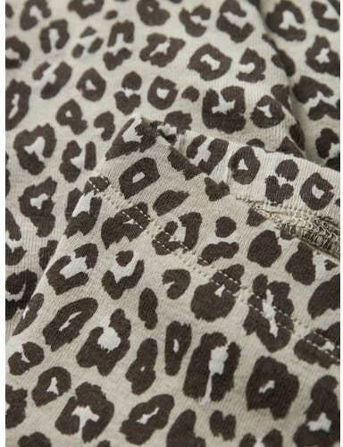 NAME IT BABY slim fit legging met panterprint beige Meisjes Stretchkatoen - Foto 2