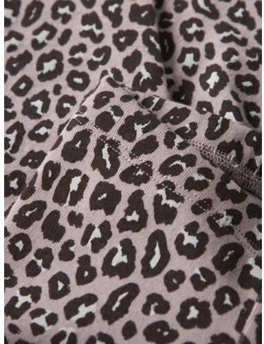 NAME IT BABY slim fit legging met panterprint lila Paars Meisjes Stretchkatoen - Foto 2