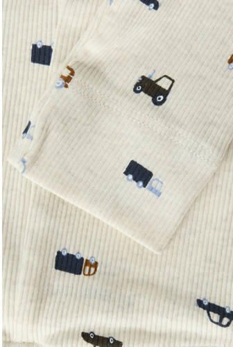 NAME IT BABY slim legging ecru Broek Beige Jongens Stretchkatoen All over print - Foto 2