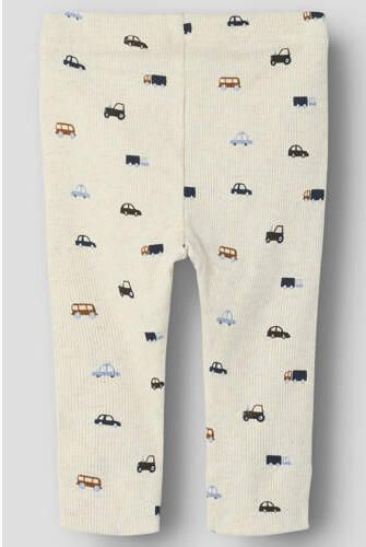 NAME IT BABY slim legging ecru Broek Beige Jongens Stretchkatoen All over print - Foto 3