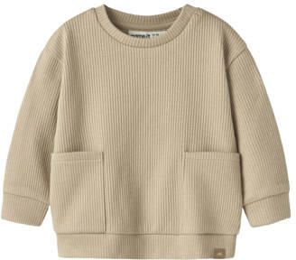 NAME IT BABY sweater beige Effen | Sweater van