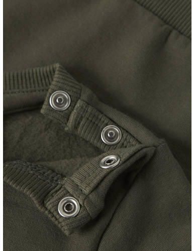 NAME IT BABY sweater met borduursels olijfgroen Printopdruk - Foto 2