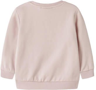 NAME IT BABY sweater met print lichtroze Printopdruk - Foto 3