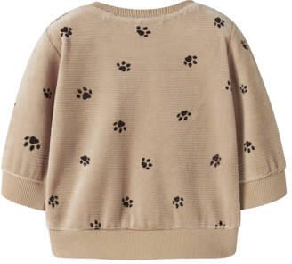 NAME IT BABY sweater met print zand Beige All over print - Foto 2