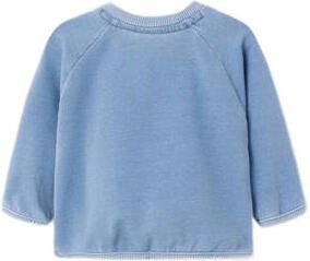 Name it BABY sweater NBMLOOSE middenblauw Effen 68
