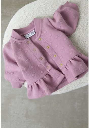 NAME IT BABY sweatvest roze Meisjes Stretchkatoen Ronde hals Effen - Foto 2