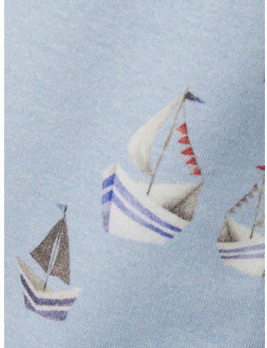 Name it BABY T-shirt NBMFASON met all over print lichtblauw Jongens Katoen Ronde hals 56 - Foto 3