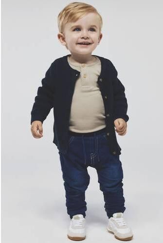 NAME IT BABY tapered fit jog denim NBMBUNDO dark blue denim Blauw Jongens Stretchdenim