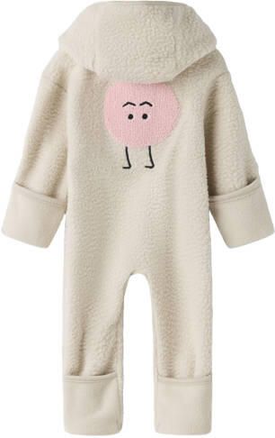 NAME IT BABY teddy jumpsuit met backprint beige Meisjes Polyester Capuchon - Foto 3