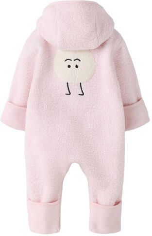 NAME IT BABY teddy jumpsuit met backprint roze Meisjes Polyester Capuchon - Foto 3