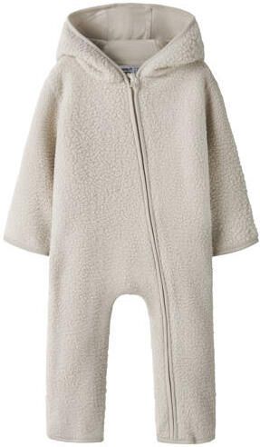 NAME IT BABY teddy pak beige Jas Jongens Polyester Capuchon Backprint