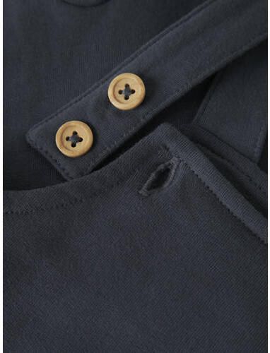 NAME IT BABY tuinbroek donkerblauw Jongens Sweat Vierkante hals Effen - Foto 2