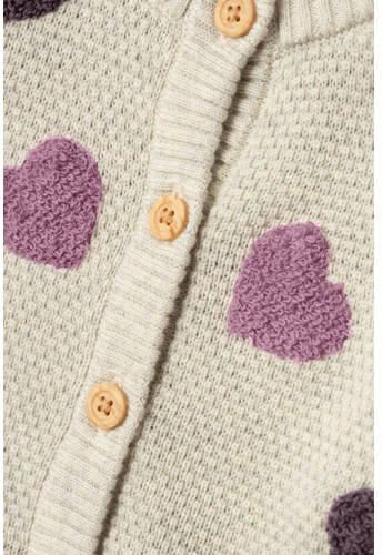 Name it BABY vest NBFNEHEART met hartjes en patches beige roze Meisjes Katoen Ronde hals 56 - Foto 3