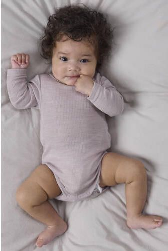NAME IT BABY wollen romper lila Paars Gemêleerd