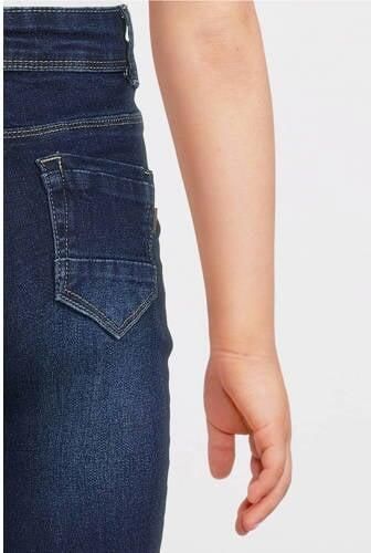 Name it high waist skinny jeans NKFPOLLY dark blue denim Blauw Meisjes Stretchdenim 164 - Foto 2