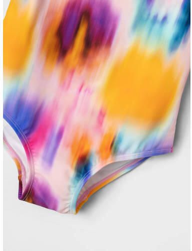 Name it KIDS badpak NKFZELIA roze blauw oranje Meisjes Polyester All over print 146 152