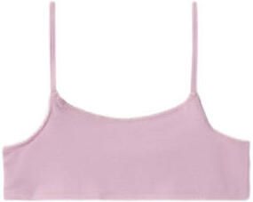 Name it KIDS bh top NKFSHORT STRAP set van 2 beige lila Meisjes Stretchkatoen 122 128 - Foto 3