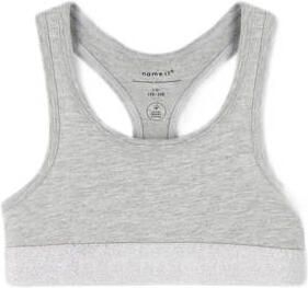 Name it KIDS bh top set van 2 lichtroze grijs melange Meisjes Stretchkatoen 122 128 - Foto 4