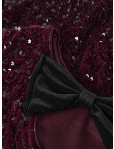 NAME IT KIDS blousetop donkerrood met pailletten Meisjes Polyester Ronde hals - Foto 3
