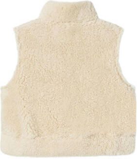 Name it KIDS bodywarmer NKFNENNY lichtzand Beige Meisjes Teddy Opstaande kraag 122 128 - Foto 2