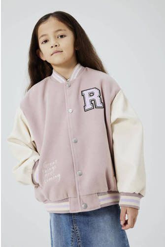 Name it KIDS bomberjack zomer NKFMOMBY roze ecru Jas Meisjes Polyester Ronde hals 116 - Foto 3
