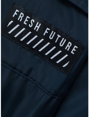 Name it KIDS bomberjack zomer NKMMACA met tekst donkerblauw Jas Jongens Polyester Ronde hals 152 - Foto 3