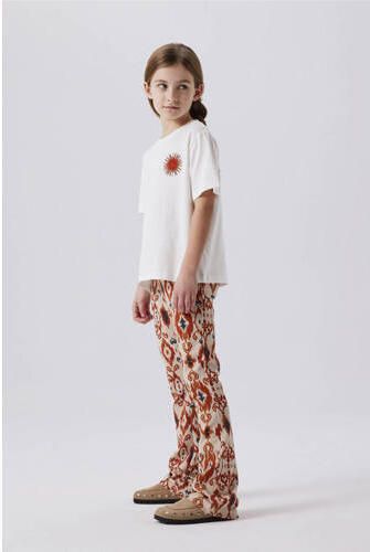 Name it KIDS top NKFDIDYA met backprint offwhite Wit Meisjes Katoen Ronde hals 122 128