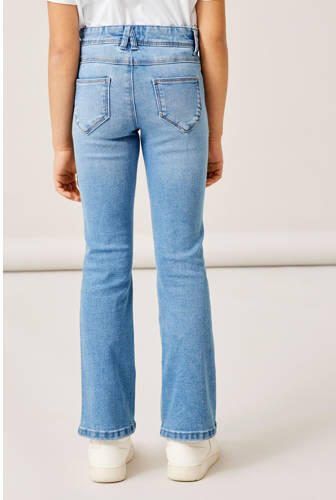 Name it KIDS bootcut fit jeans NKFPOLLY black denim Blauw Meisjes Stretchdenim 110 - Foto 7