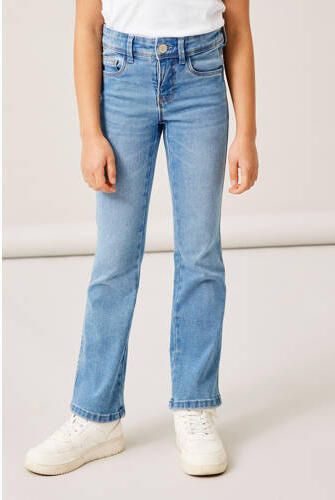 Name it KIDS bootcut fit jeans NKFPOLLY black denim Blauw Meisjes Stretchdenim 122 - Foto 5