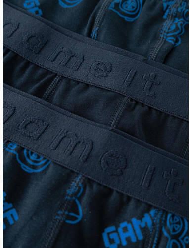 Name it KIDS boxershort set van 3 donkerblauw Jongens Stretchkatoen All over print 122 128