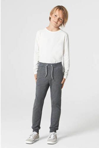 Name it KIDS broek NKMHONK donkergrijs melange Sweat Melée 110 - Foto 6
