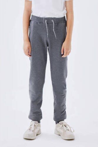Name it KIDS broek NKMHONK donkergrijs melange Sweat Melée 110 - Foto 8