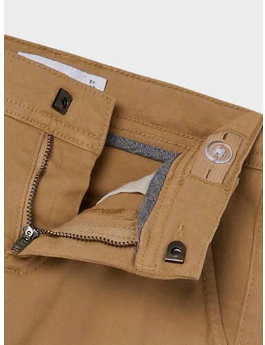 Name it KIDS broek NKMSILAS cognac Bruin Jongens Stretchkatoen Effen 104 - Foto 3