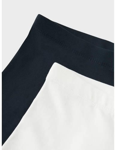 Name it KIDS caprilegging NKFVIVIAN set van 2 wit donkerblauw Meisjes Stretchkatoen 146 152
