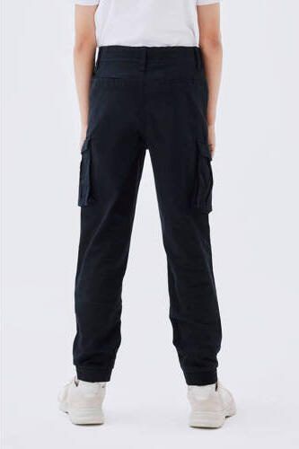 Name it bamgo zwarte jongens regular fit cargo twill katoen stretch broek - Foto 7