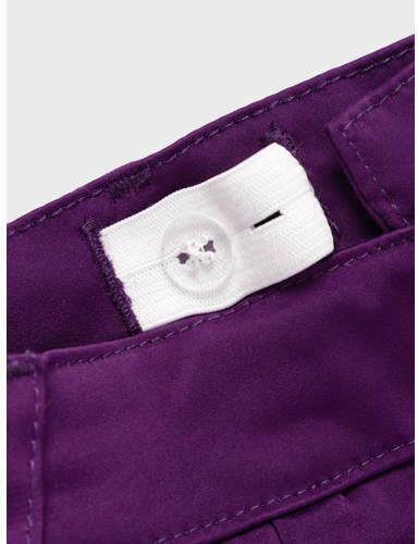 Name it KIDS cargobroek NKFROSE felpaars Meisjes Polyester Effen 116