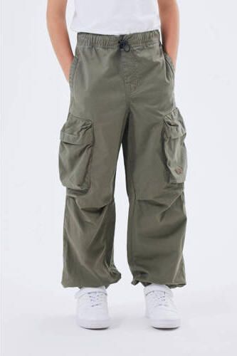 Name it KIDS cargobroek NKMBEN olijfgroen Jongens Katoen Effen 128 - Foto 2