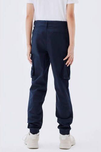 Name it KIDS cargobroek NKMRYAN donkerblauw Jongens Stretchkatoen Effen 140 - Foto 6